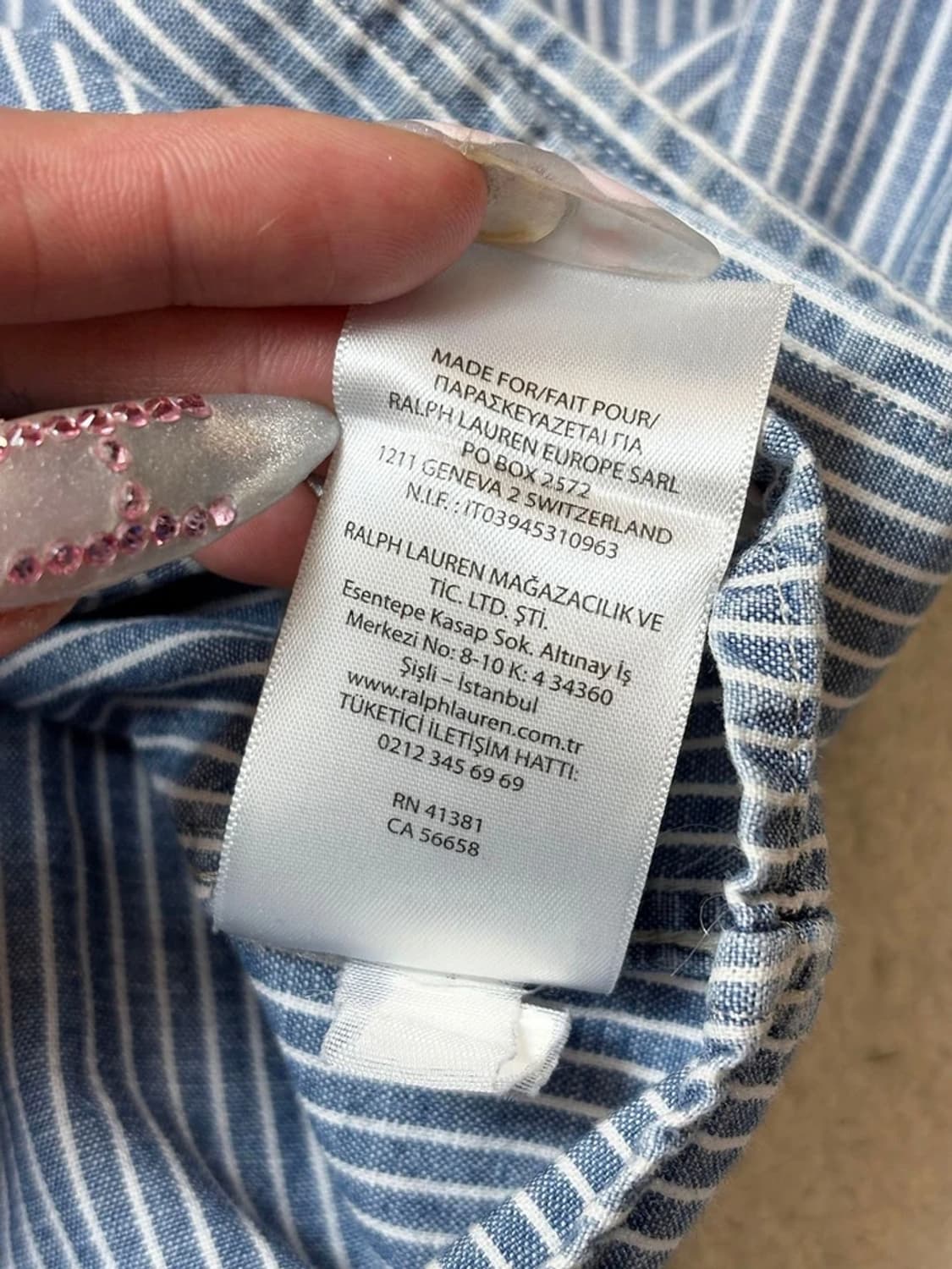 폴로 랄프로렌 00's 헨리넥 스트라이프 셔츠 PN6565 상품이미지8