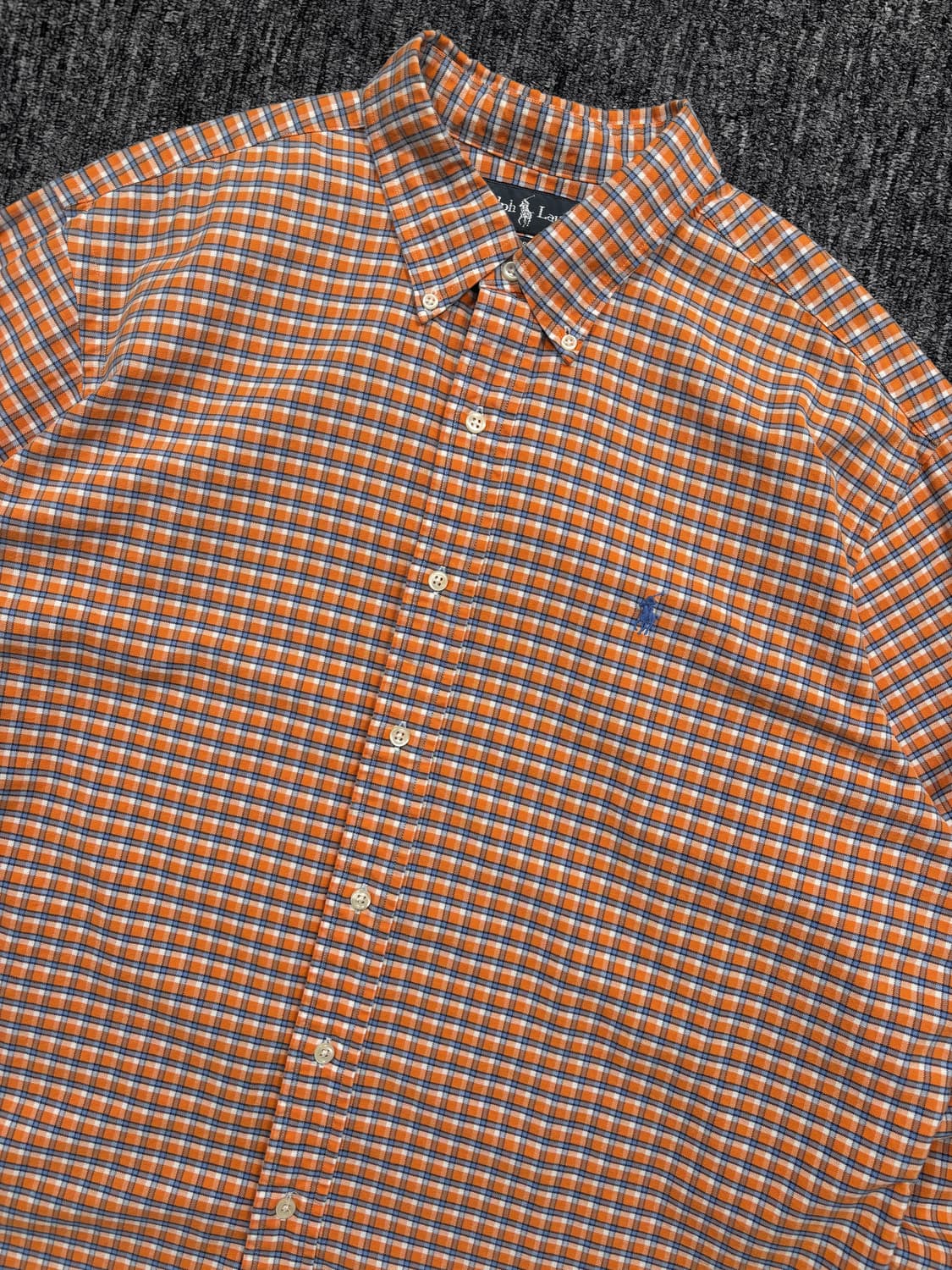폴로 오렌지 체크 셔츠 상품이미지6