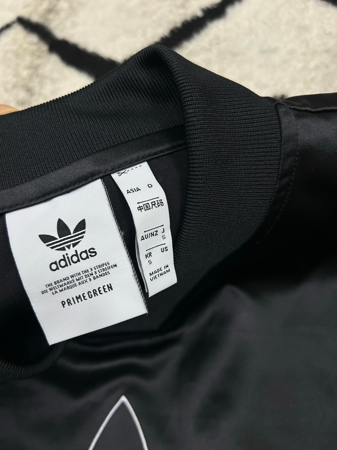 [S]아디다스 사틴 빅로고 져지 맨투맨/블랙 상품이미지5