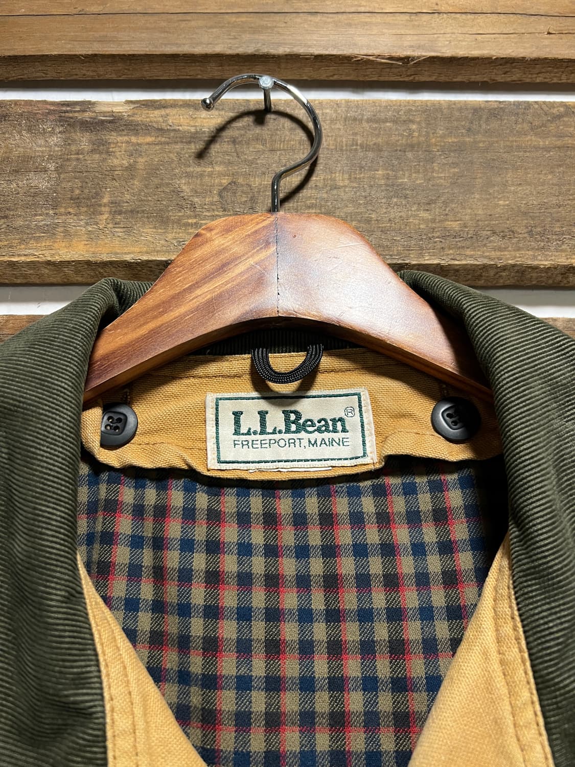 [2XL]90's 엘엘빈 USA 프리마로프트 라이닝 브라운 헌팅 자켓 상품이미지2