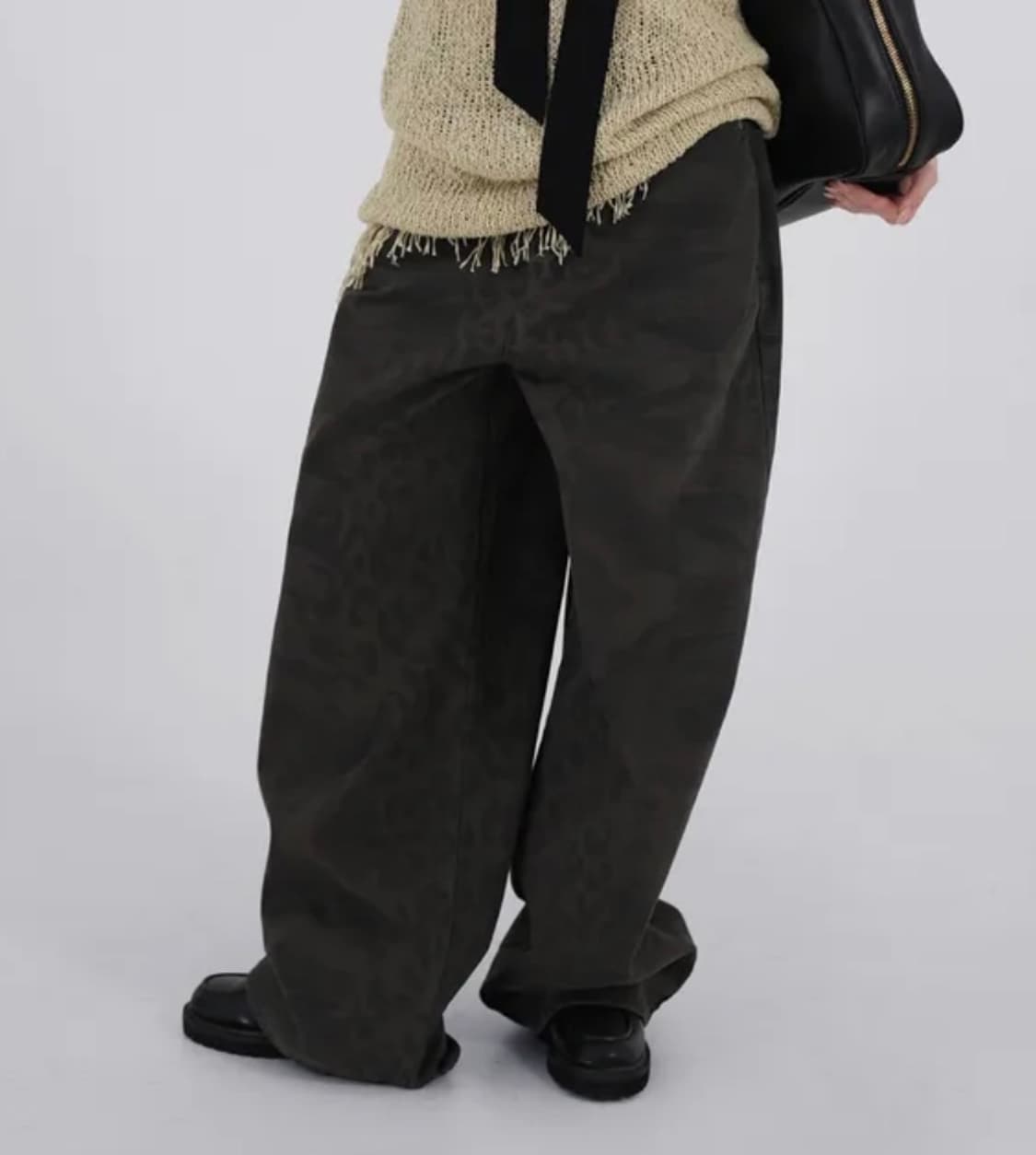 OOTJ 레오파드 카모 와이드 팬츠 상품이미지2