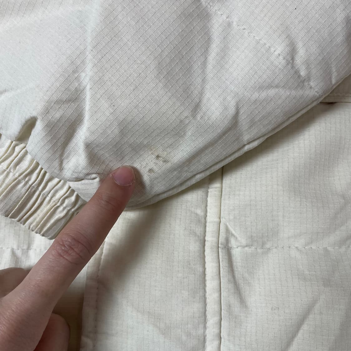 후부 올드스쿨 레터링 덕다운 화이트 패딩 100 상품이미지6