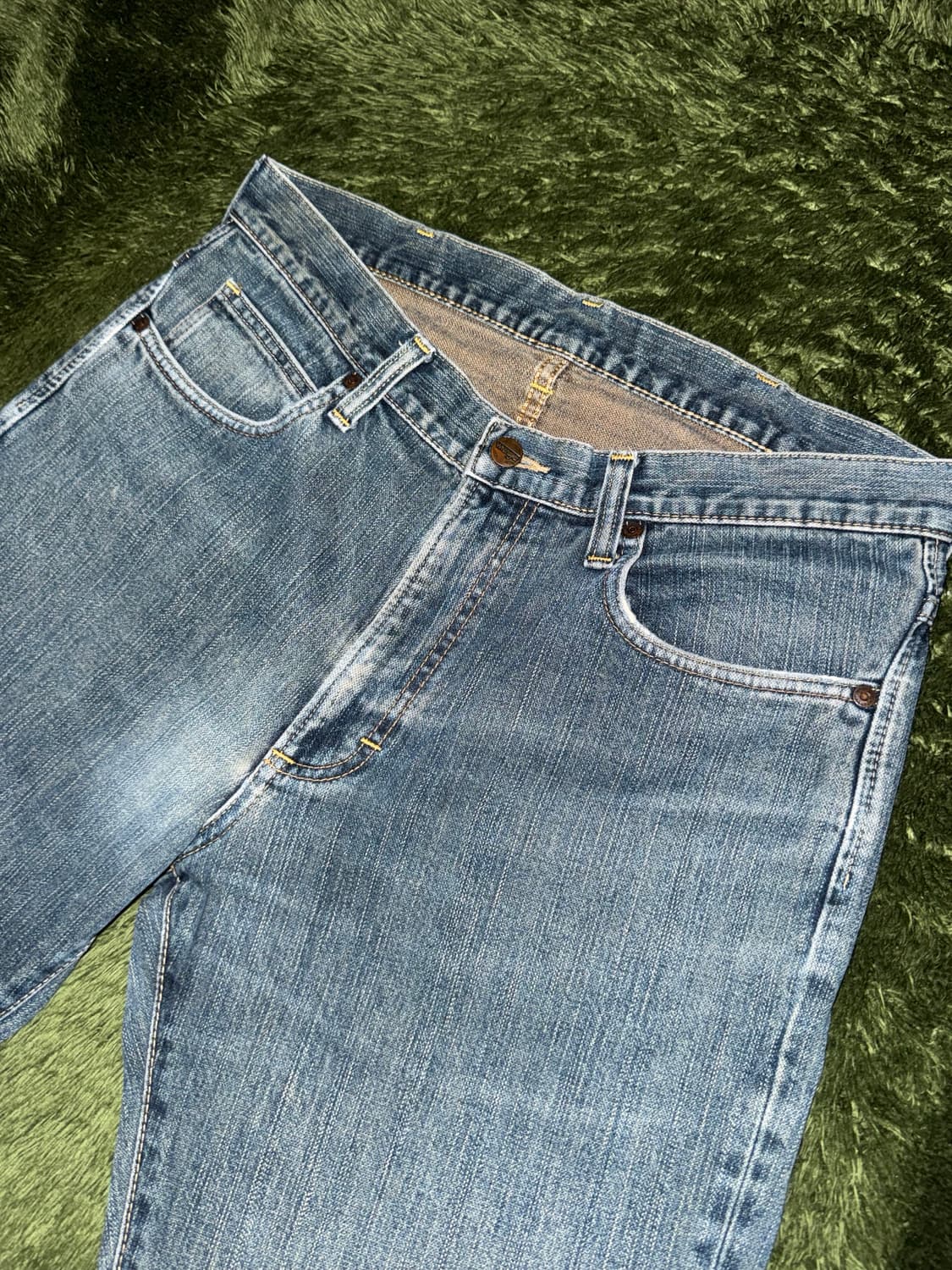 [33] wrangler 랭글러 재팬 빈티지 워시드 데님 팬츠 인디고 상품이미지2