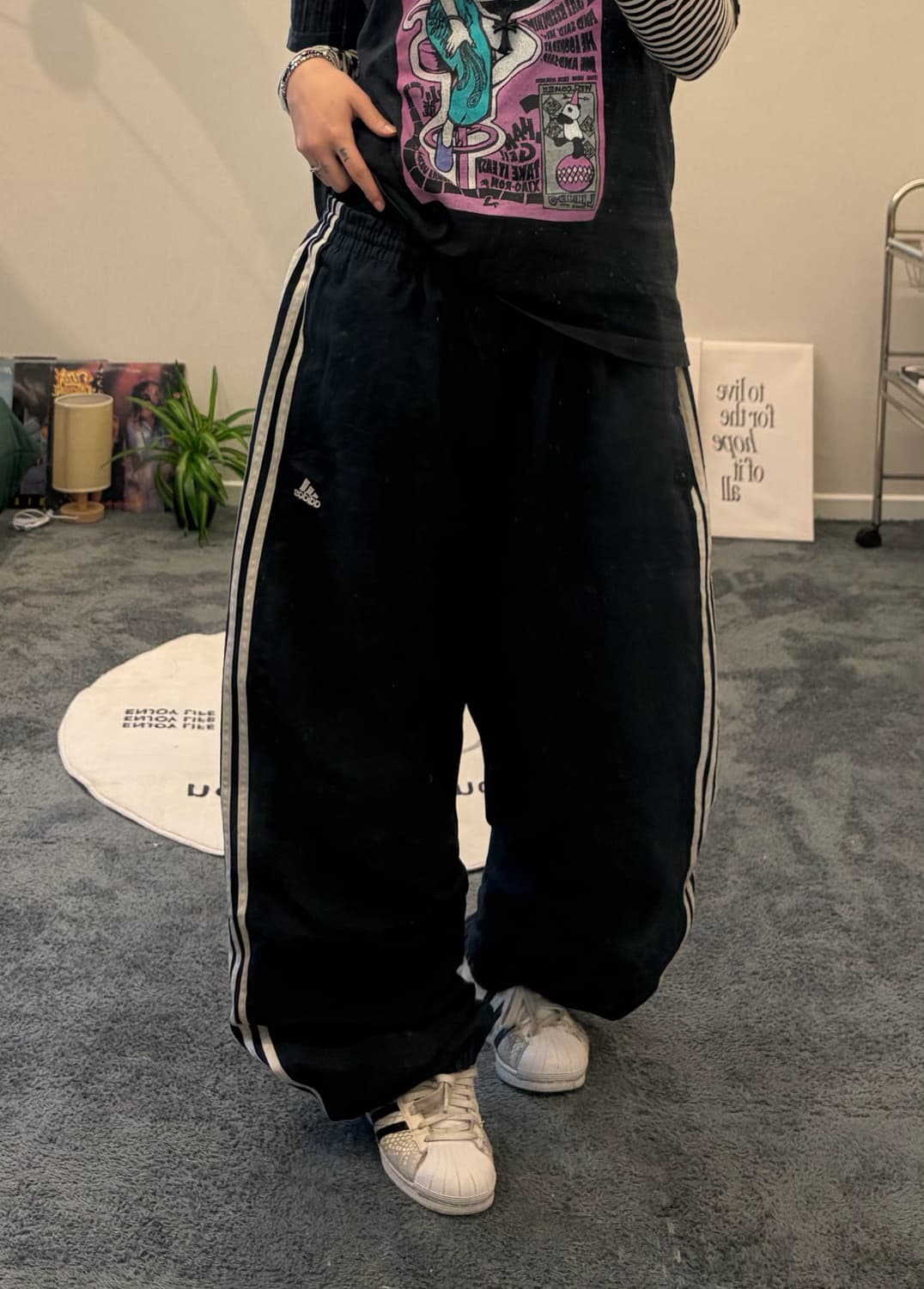 90s ADIDAS 네이비 나일론 트랙팬츠 상품이미지3