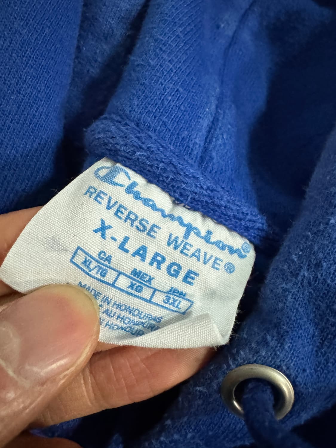 챔피온 리버스위브 스웻 기모 후드티 2XL~XL 블루 상품이미지3