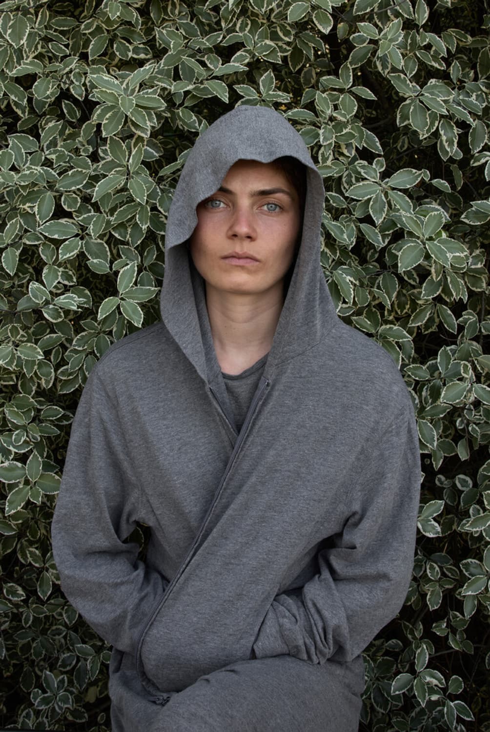 머듈 후드 집업 올리브 1사이즈 상품이미지5