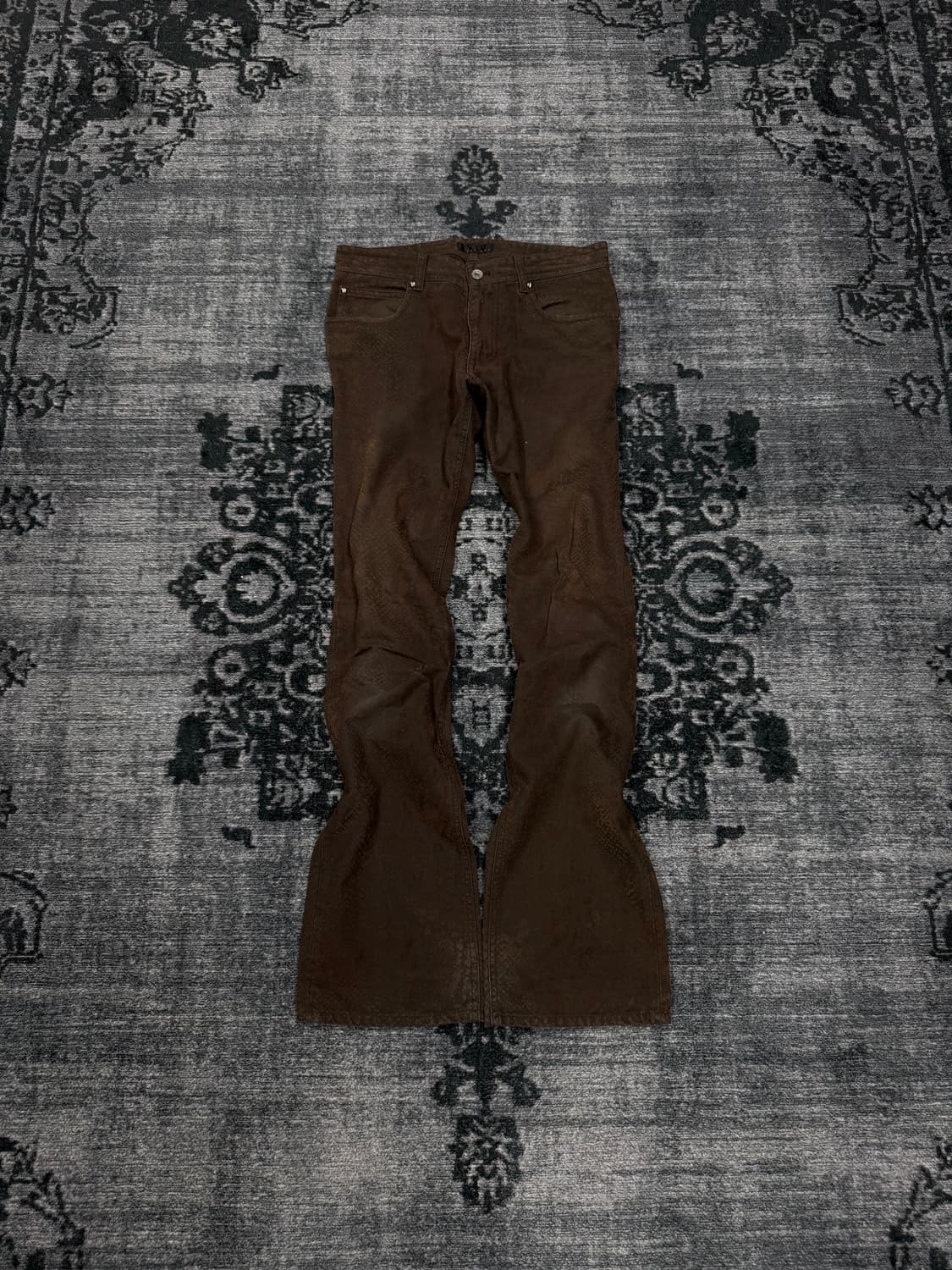 Spinash 00s brown python denim pants 상품이미지2