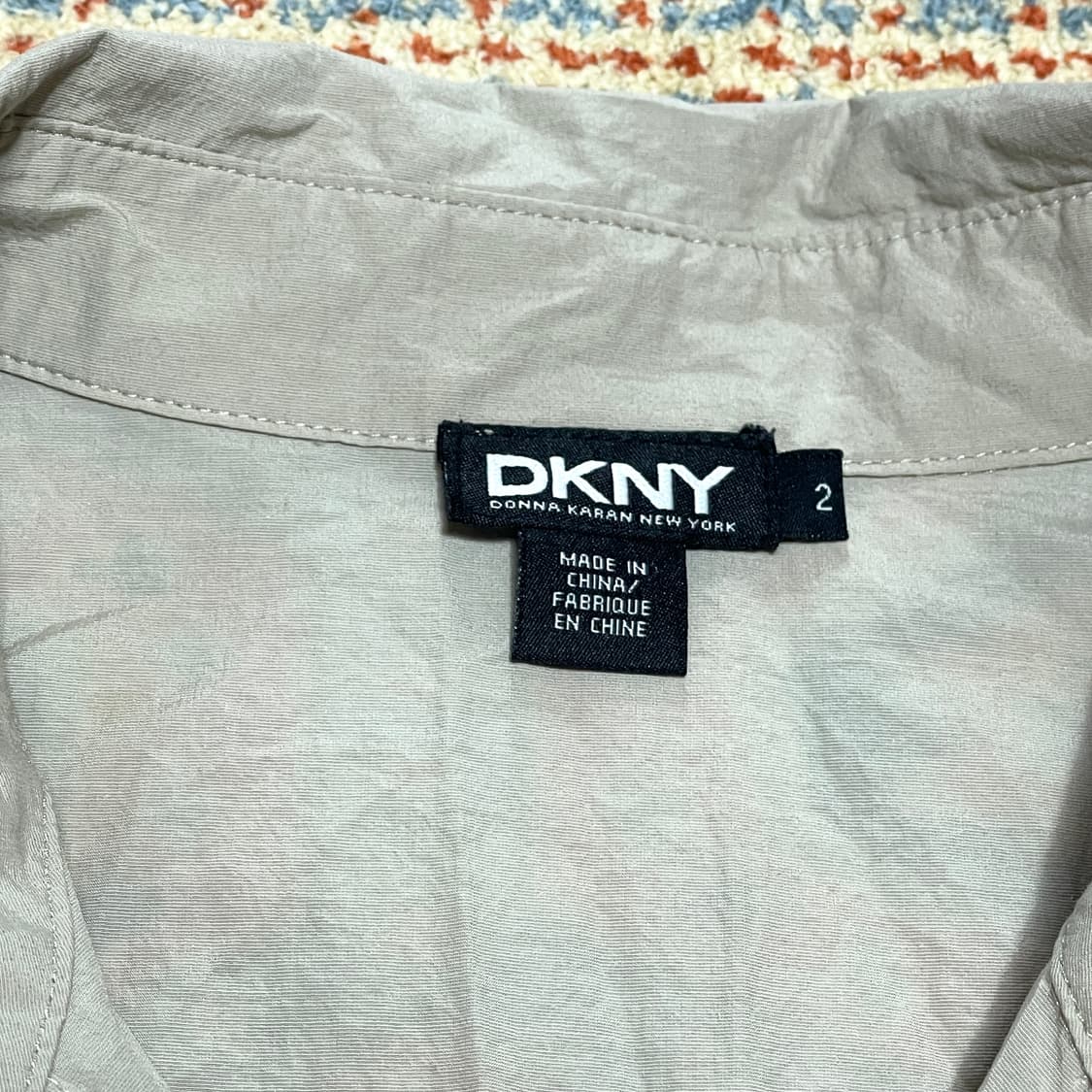 DKNY 베이지 롱 프릴 원피스 여성S 상품이미지2