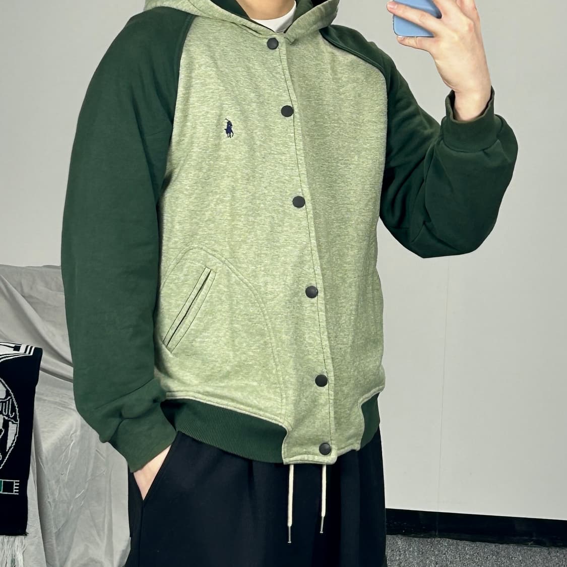 폴로 스포츠 그린 코튼 후드 자켓 M   상품이미지1