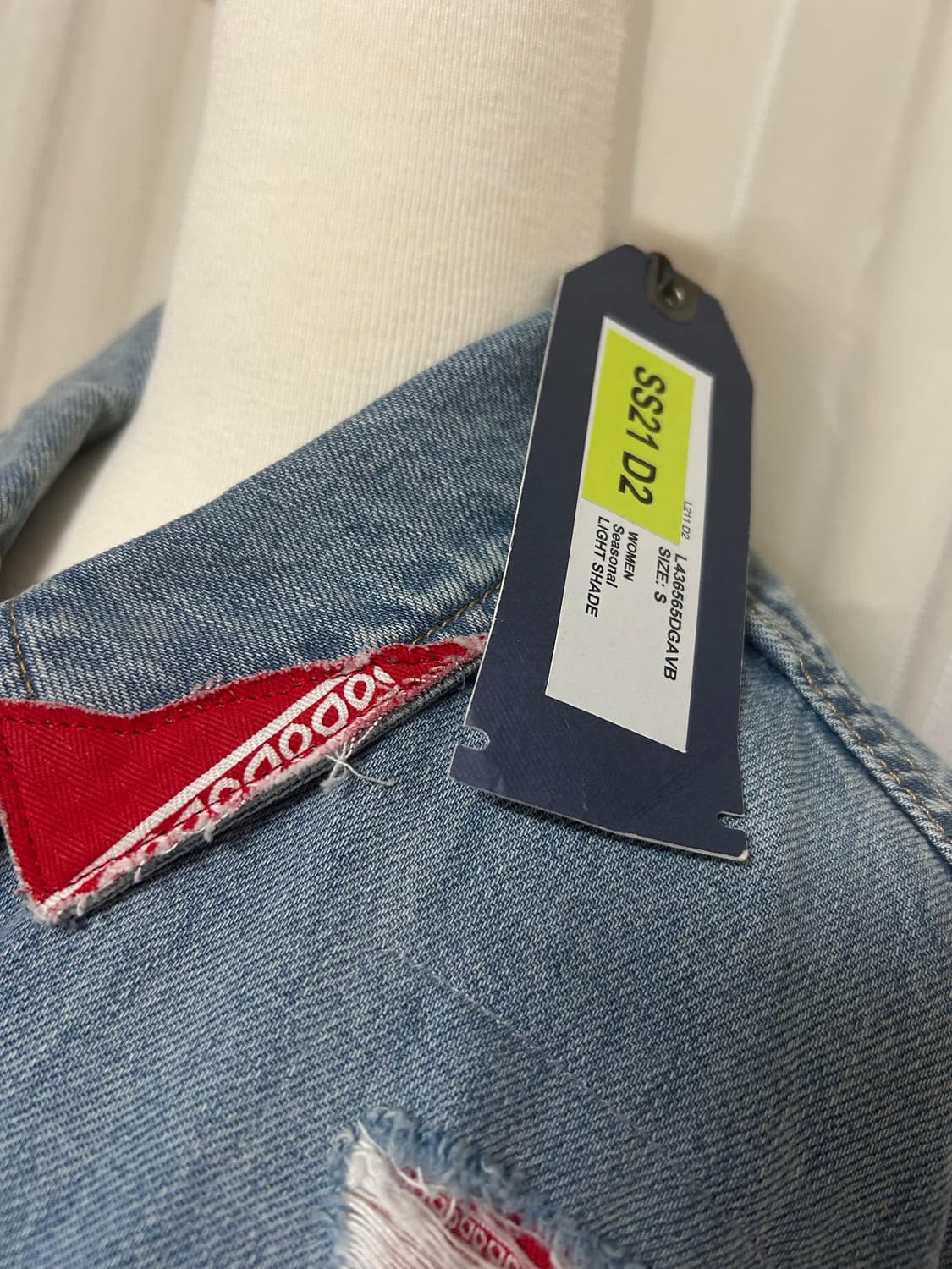 리 데미지 데님 청자켓  상품이미지2