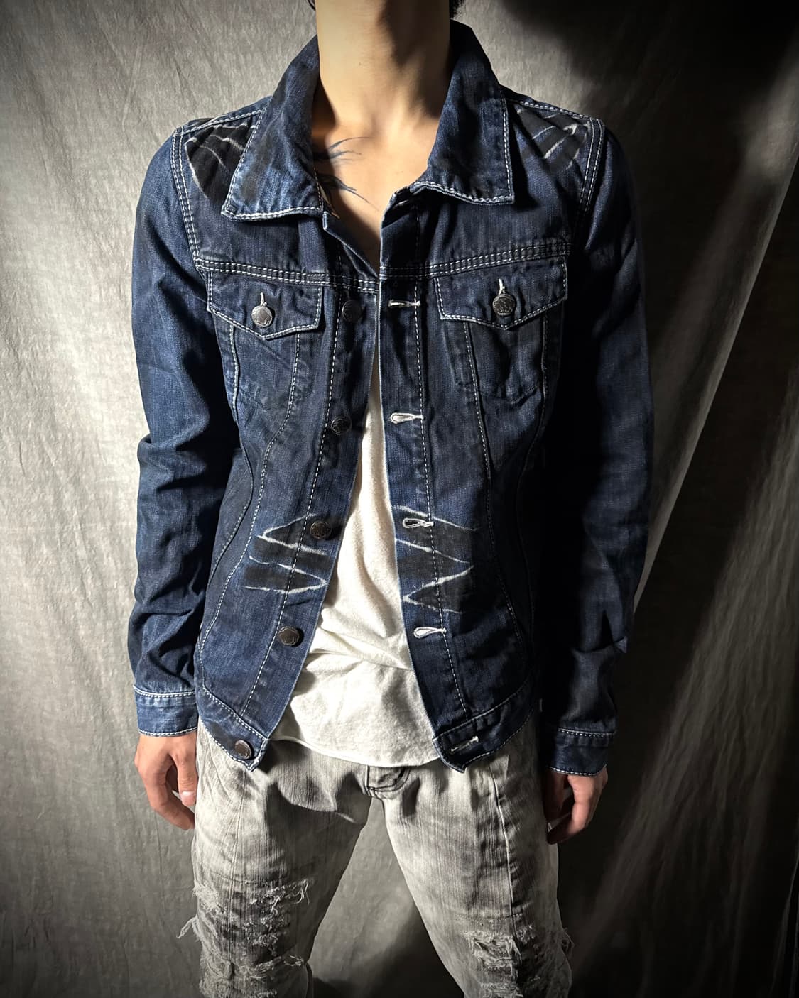 BUFFALO BOBS Crack Wash Denim Jacket 상품이미지1