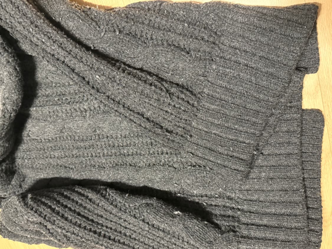 쓰리타임즈 케이블 울 가디건 차콜 상품이미지9