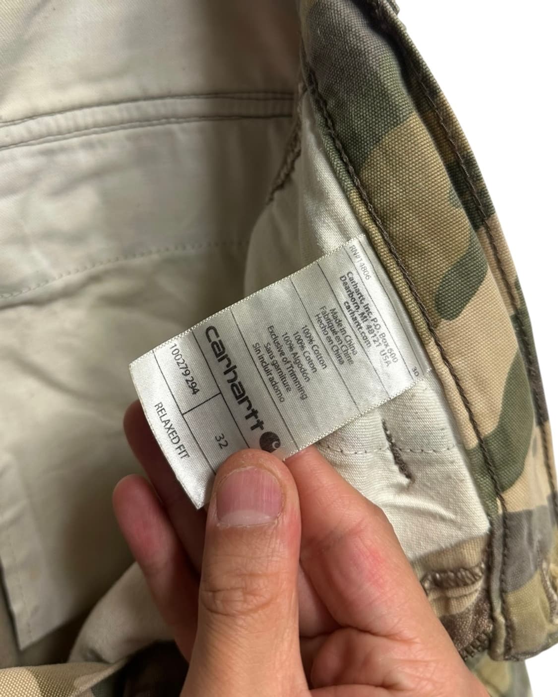 [Carhartt] 칼하트 릴렉스드핏 카펜터 카모 밀리터리 반바지 32 상품이미지9