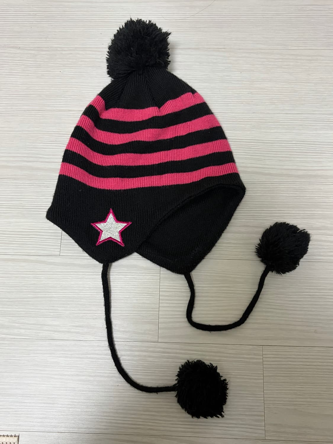 스트라이프 별 비니 폼폼이 상품이미지1