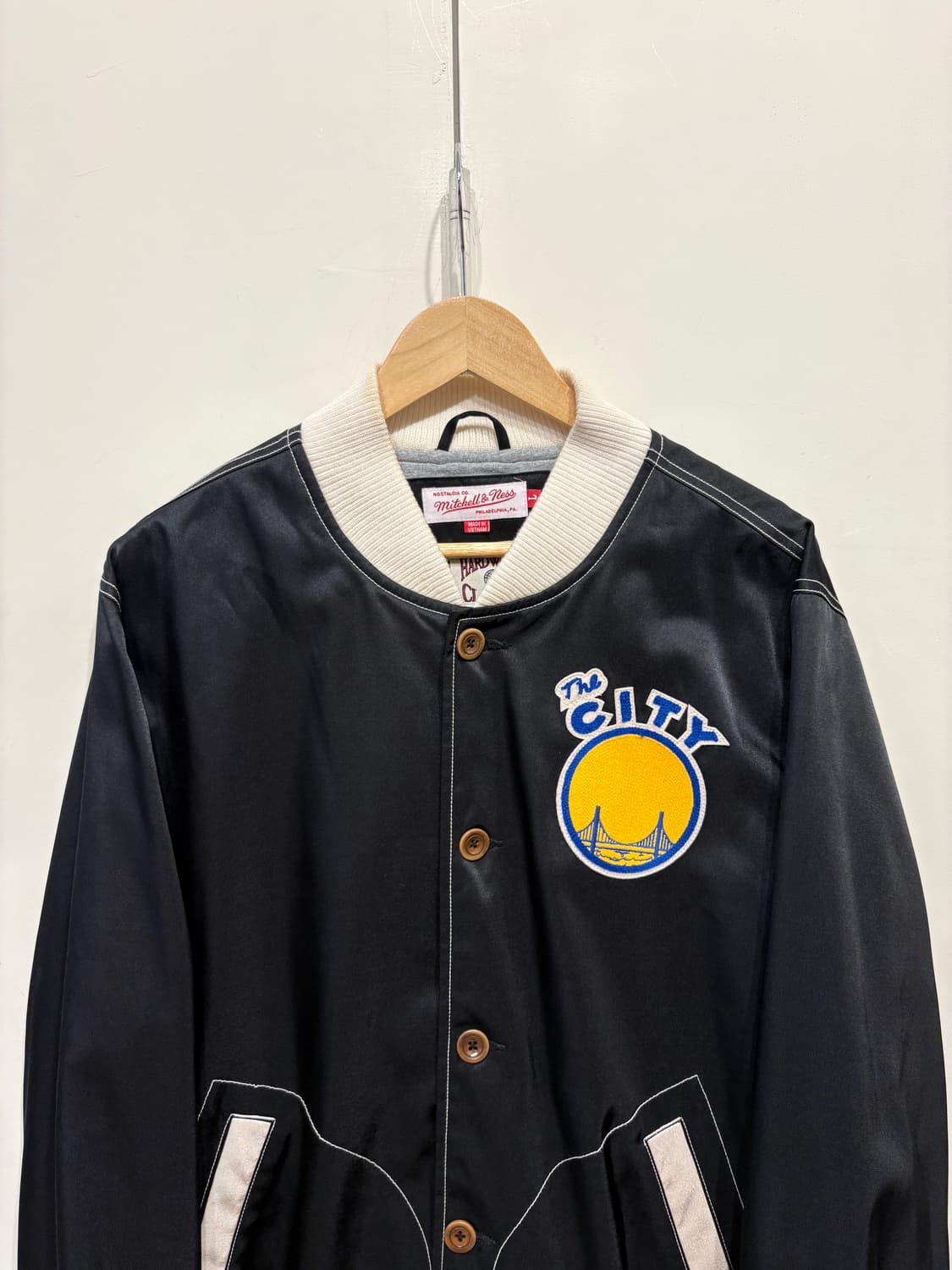 미첼앤네스 골든스테이트 워리어스 사틴 자켓 상품이미지3