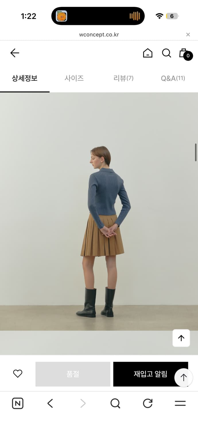 Ethos 에토스 플리츠 미디스커트 베이지 S 상품이미지5