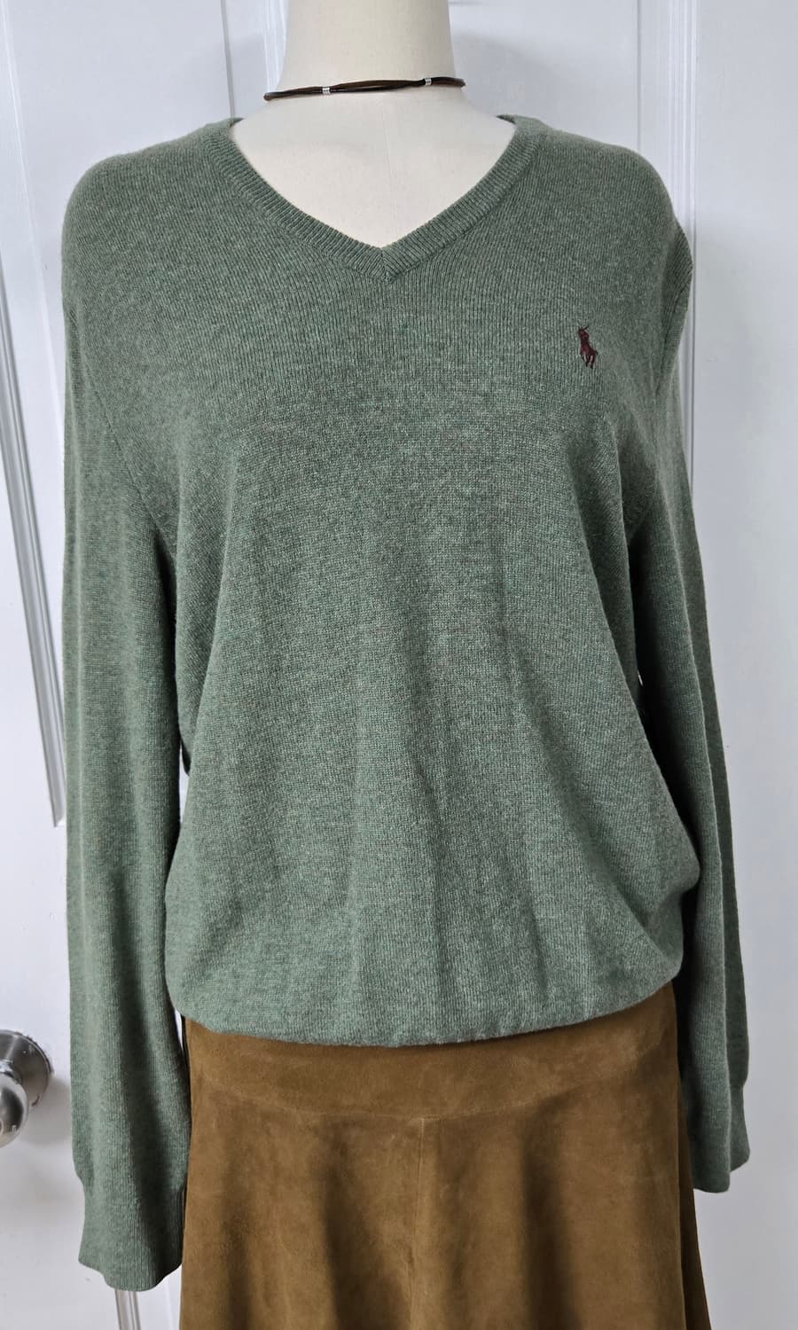 폴로랄프로렌 브이넥니트 세이지그린 상품이미지2