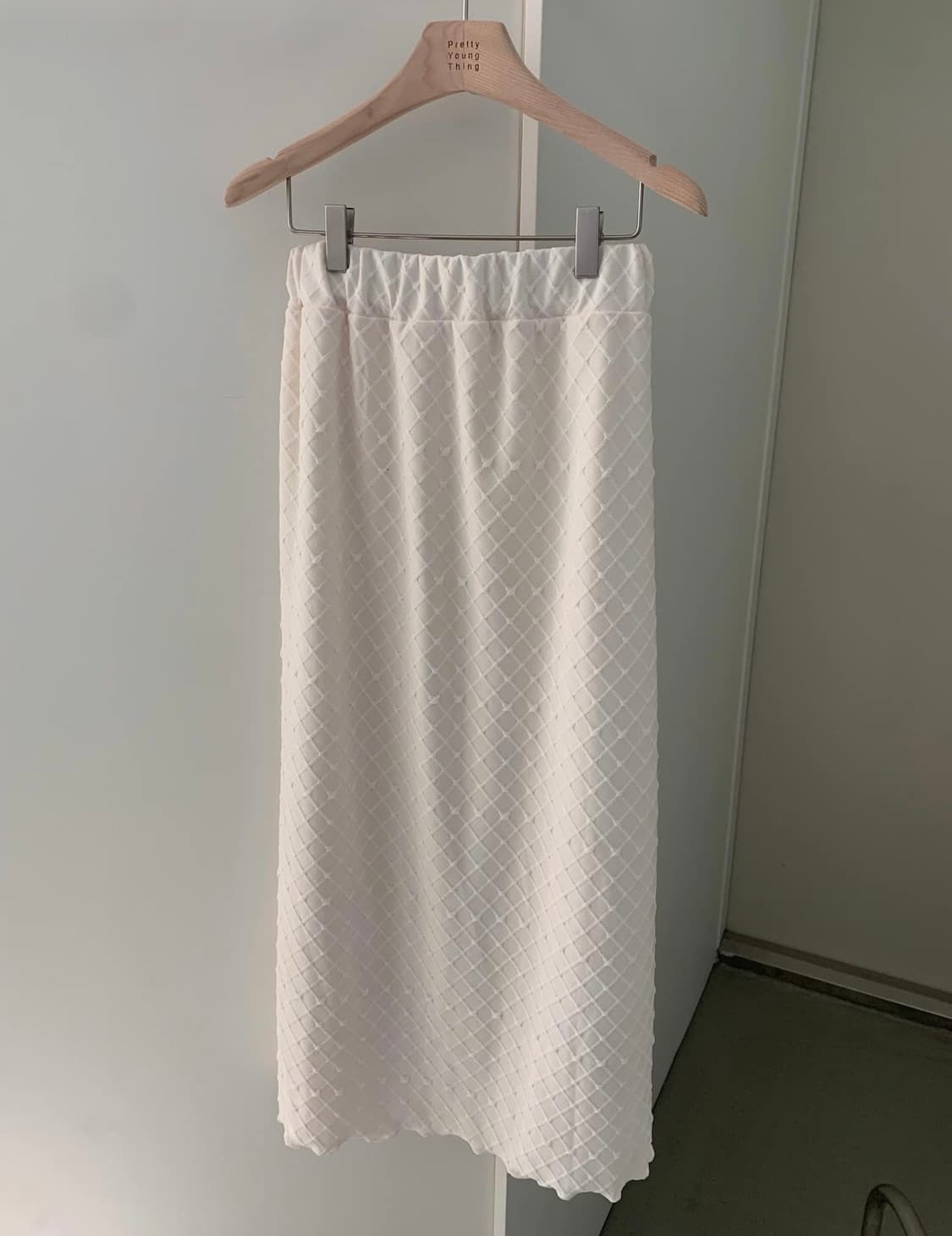 26ss 프리티영띵 다이아 밴딩 스커트 프영띵 포인트 봄치마 상품이미지7