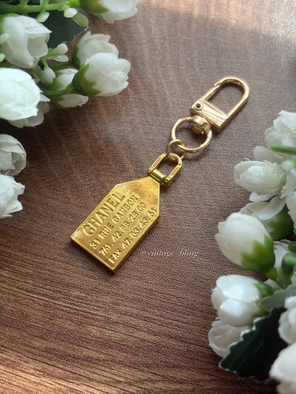 샤넬 깜봉 메탈 태그 골드 백참 키링 키체인 상품이미지2