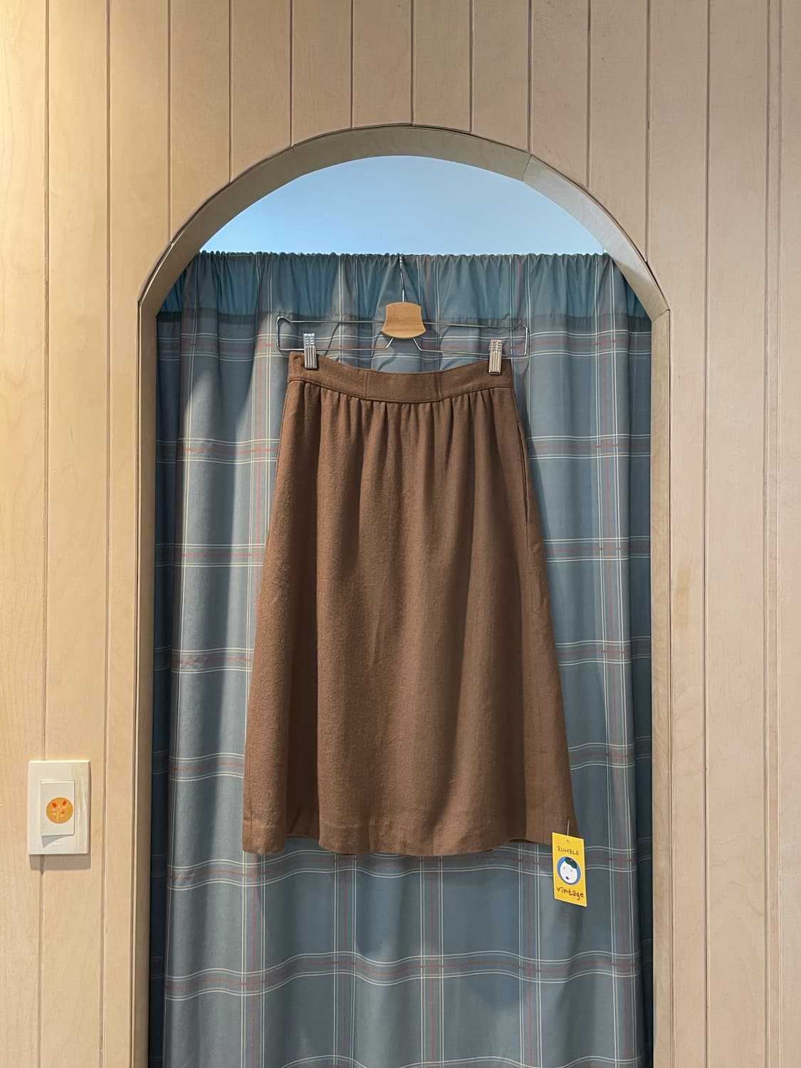 일본빈티지 버튼디테일 핀턱스커트 상품이미지5