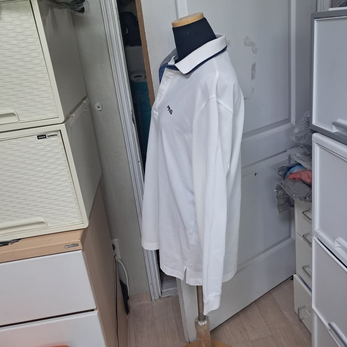 PING 핑 골프 긴팔 카라티 100 화이트 상품이미지2