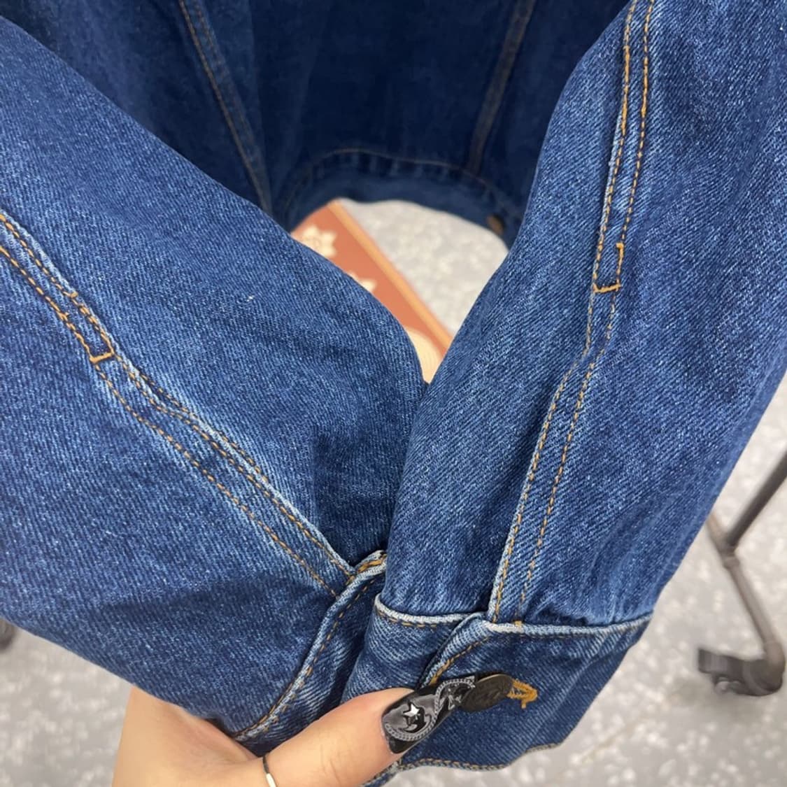 말보로 컨트리 스토어 캐주얼시크 레더카라 데님자켓 M C08564 상품이미지7