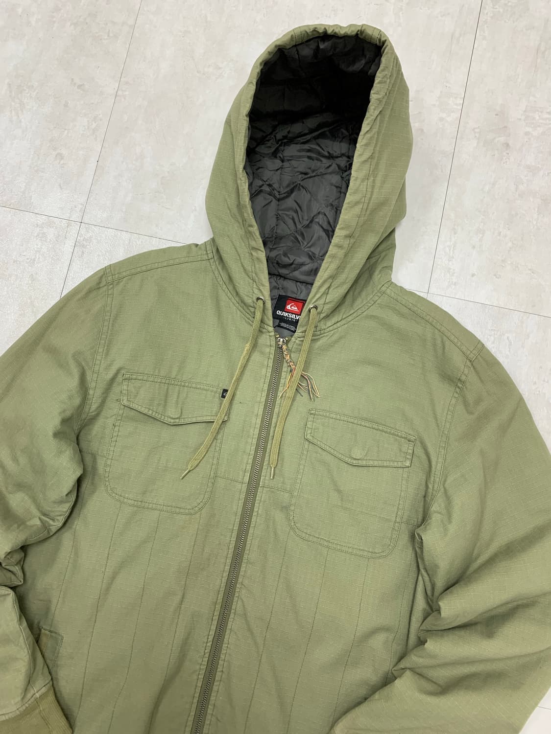퀵실버 카키 밀리터리 후드집업 #399 상품이미지2