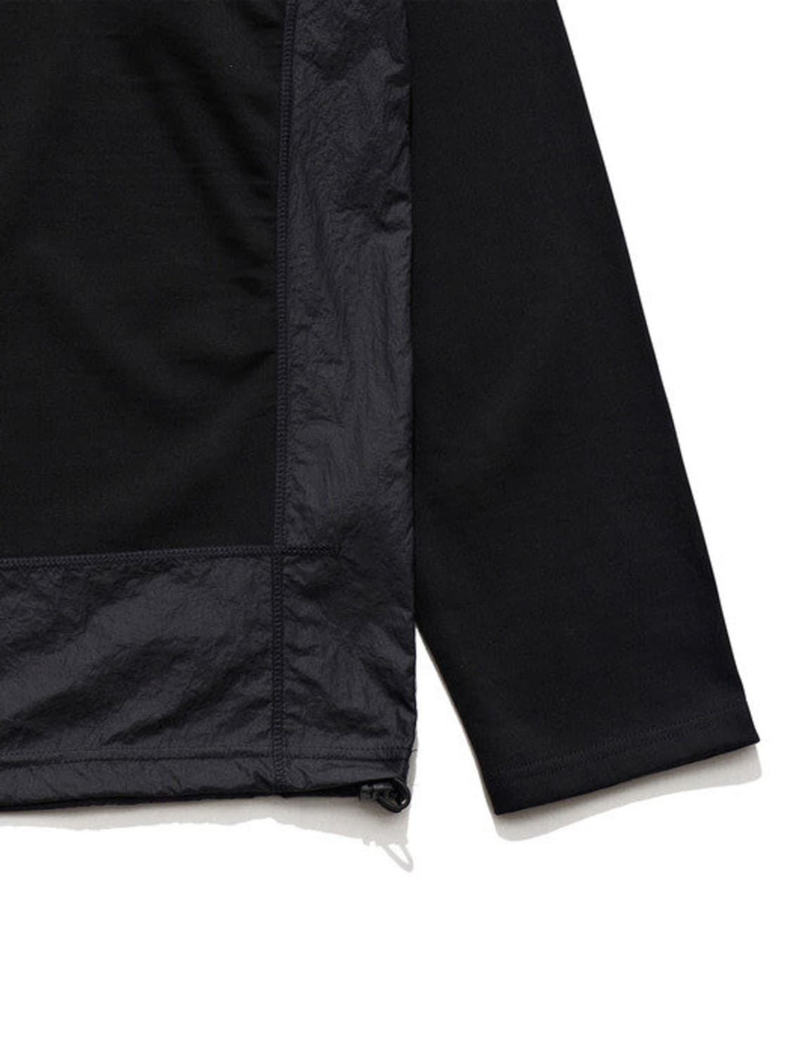 언어펙티드 콘트라스트 패널 롱슬리브 블랙 상품이미지4