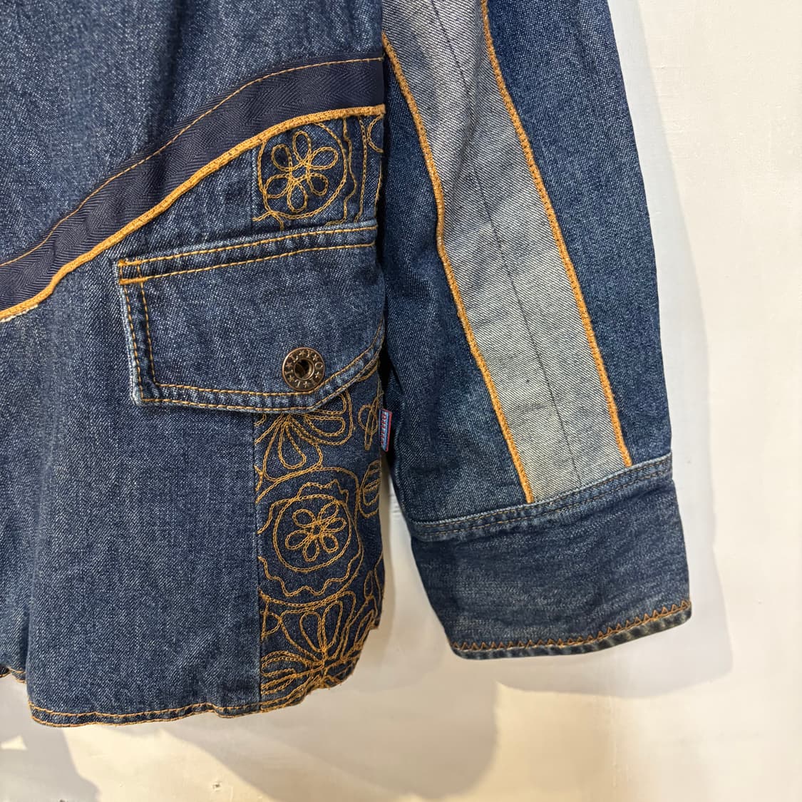 오일릴리 플라워 자수 패치워크 데님자켓 상품이미지6