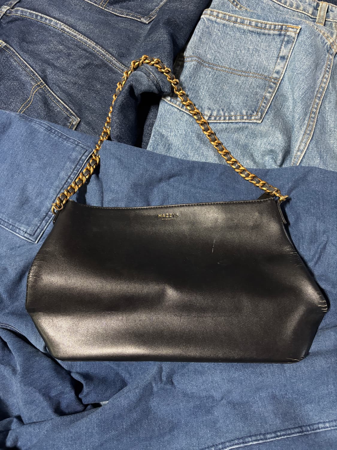 vintage hazzys leather shoulder bag 상품이미지1