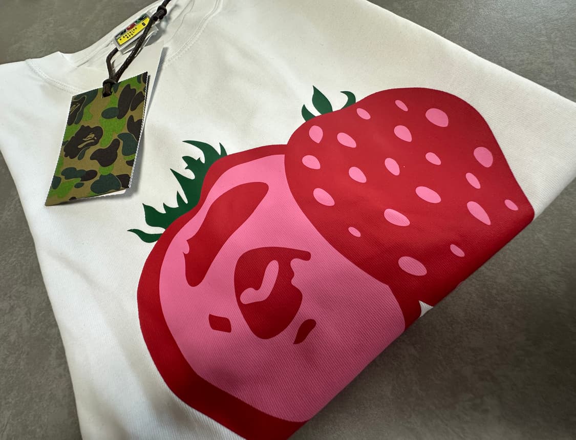 베이프 스트로베리 반팔 화이트 상품이미지4