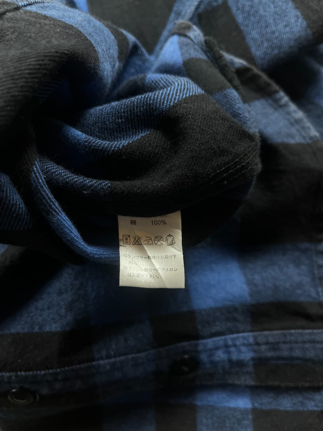 Vintage 블루 체크 셔츠  상품이미지5