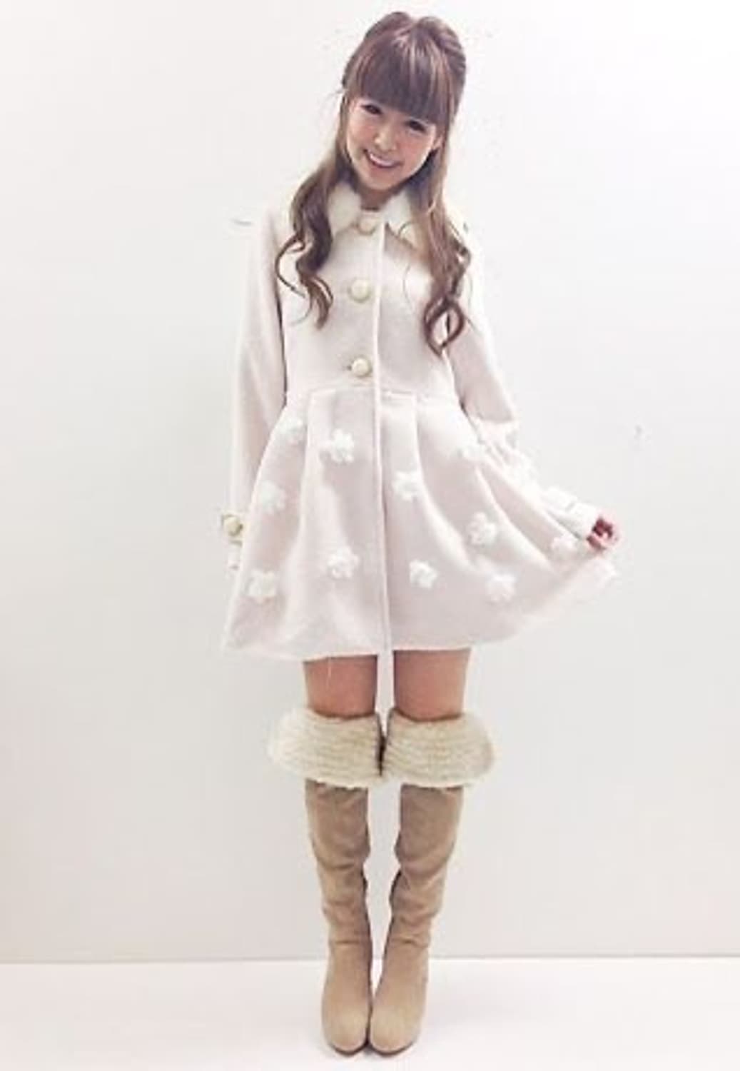 리즈리사 핀터깔 고전 플로럴 코트 히메갸루 히메카지 라떼갸루 로걀 상품이미지1