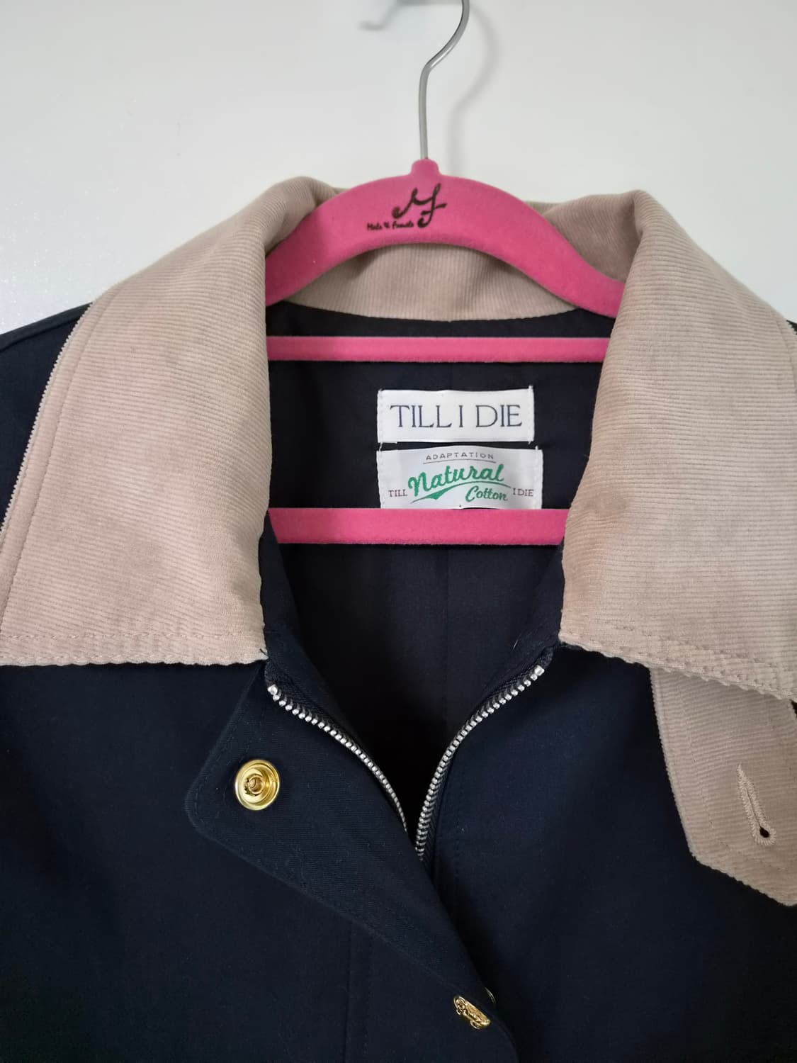 틸아이다이 배색카라자켓 네이비 상품이미지7