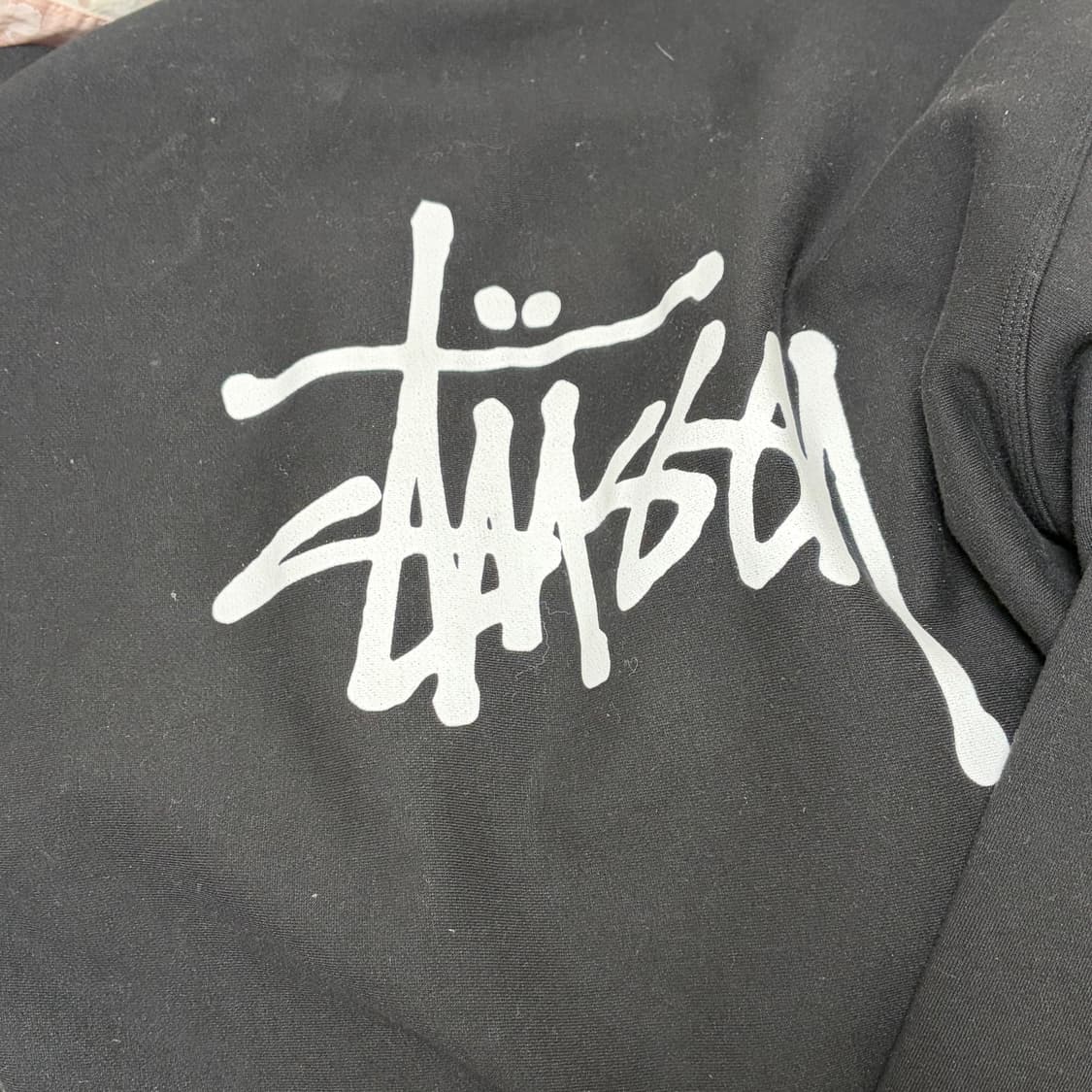 스투시 기모 후드집업 블랙 s 상품이미지3