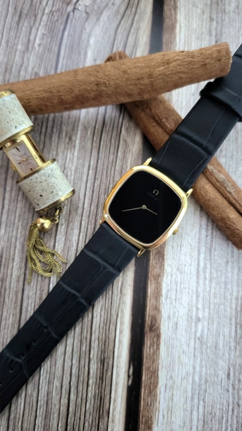 [특가상품]정품 오메가 드빌195.0077.2 남여공용 오닉스 쿼츠 시계 상품이미지2