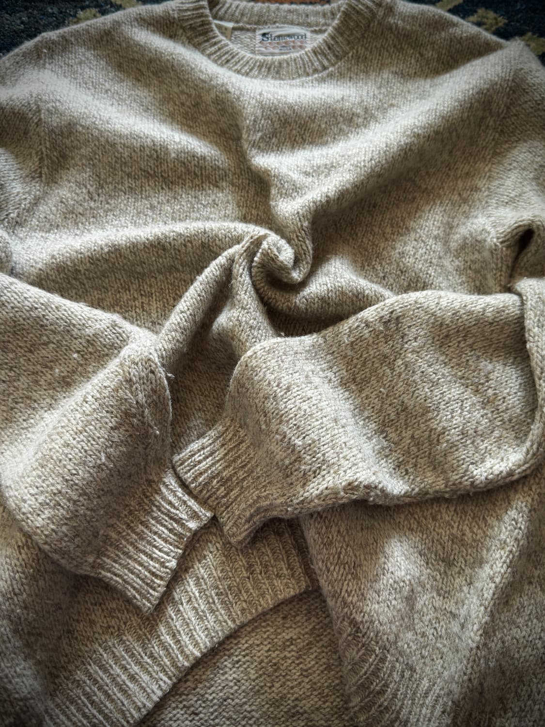 80s USA Stonewood wool nylon Knit 상품이미지6