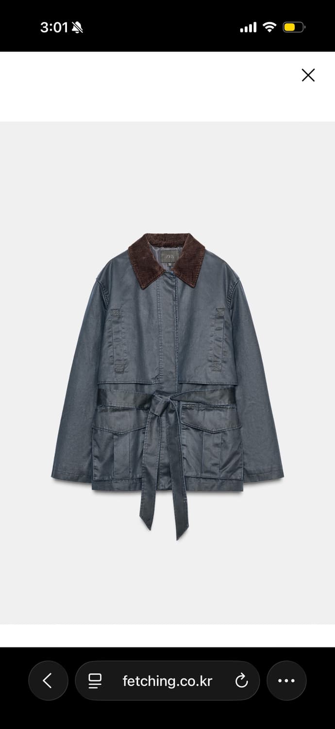 자라 골덴 카라 왁스드 자켓L 상품이미지1