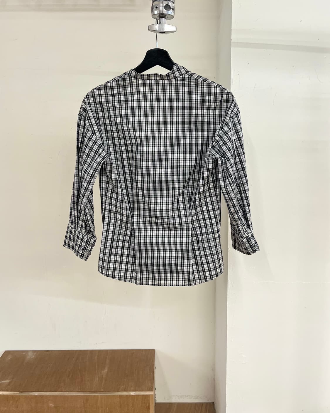 입생로랑 블랙 앤 화이트 체커드 셔츠 상품이미지6