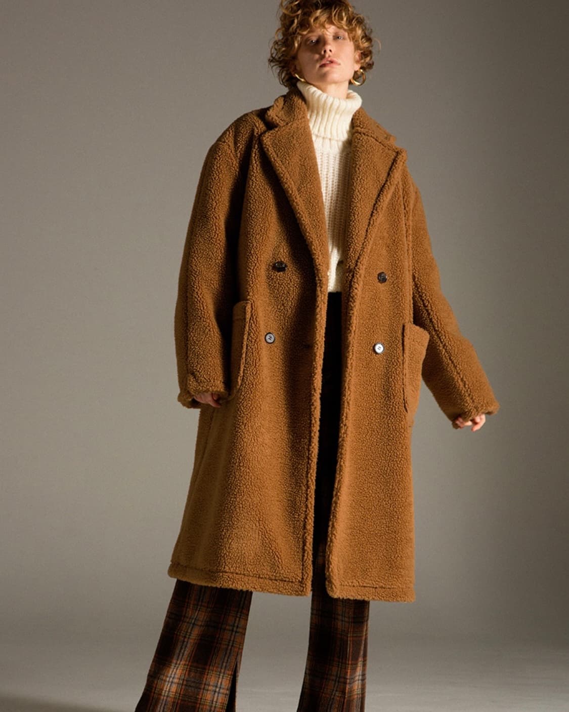 엔더슨벨 포 우먼 테디베어 울 더블 코트 상품이미지10