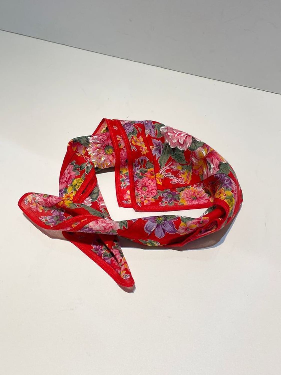 겐조 00s 재팬 플라워 패턴 쁘띠 손수건 A1459 상품이미지1