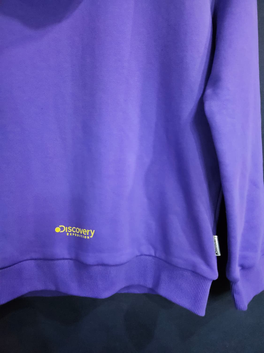 디스커버리 퍼플 남성 95 기모 포켓 후드티  상품이미지8