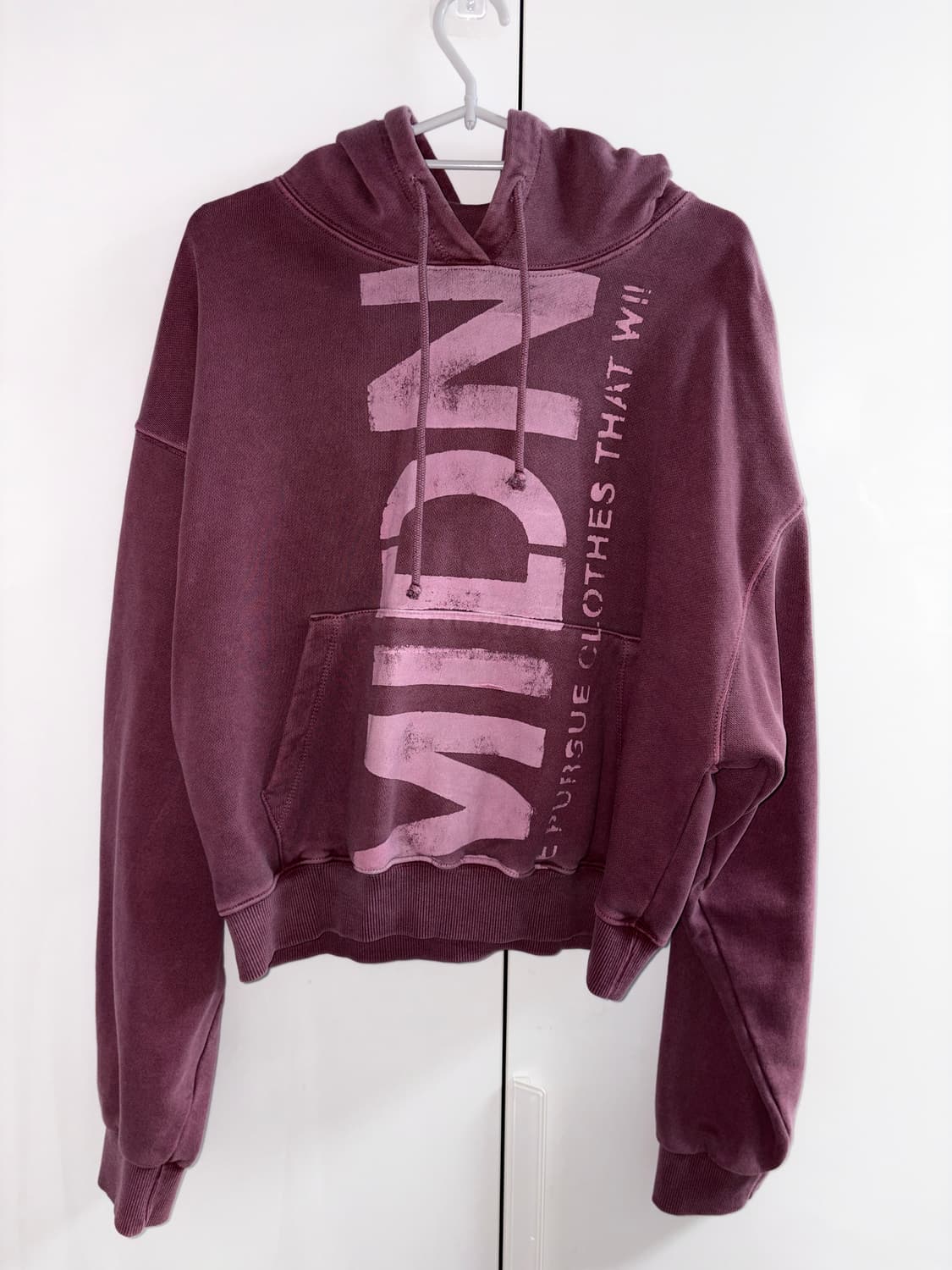 미드나잇 무브) pg logo hood 피그먼트 후드티 다크레드 s 상품이미지1