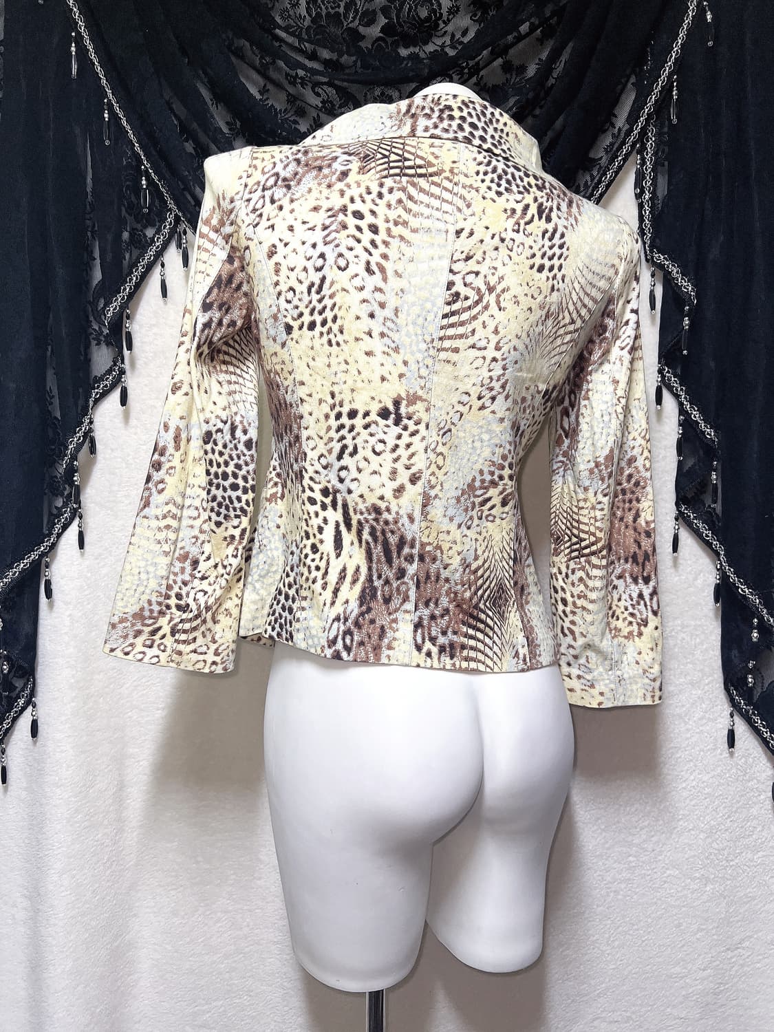레오파드 호피 지브라 애니멀패턴 자켓 오네갸루 펑크 오리엔탈 핀터 빈티지 상품이미지6