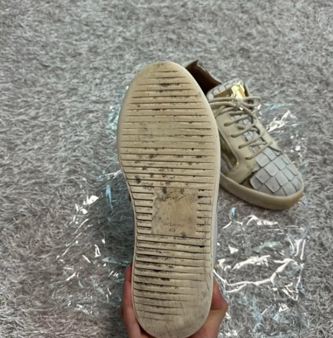 [정품] 쥬세페 자노티 크로커 엠보 골드 집업 스니커즈 260 상품이미지3