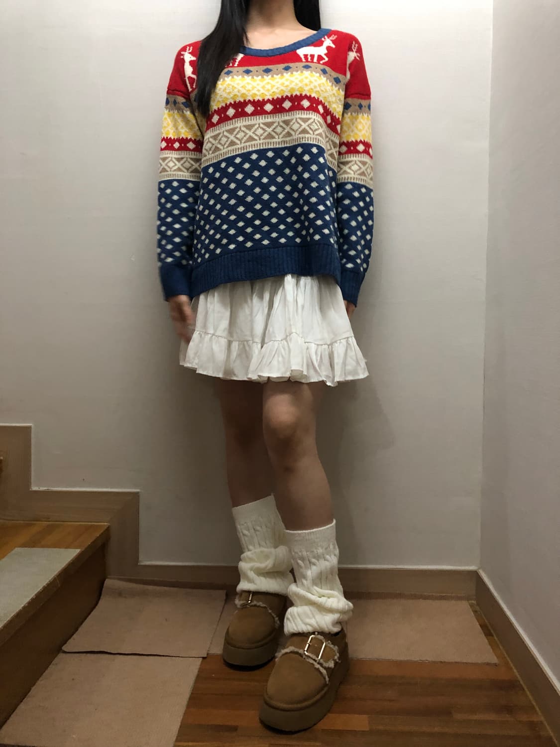 빈티지 비비드 컬러 노르딕 니트 상품이미지4