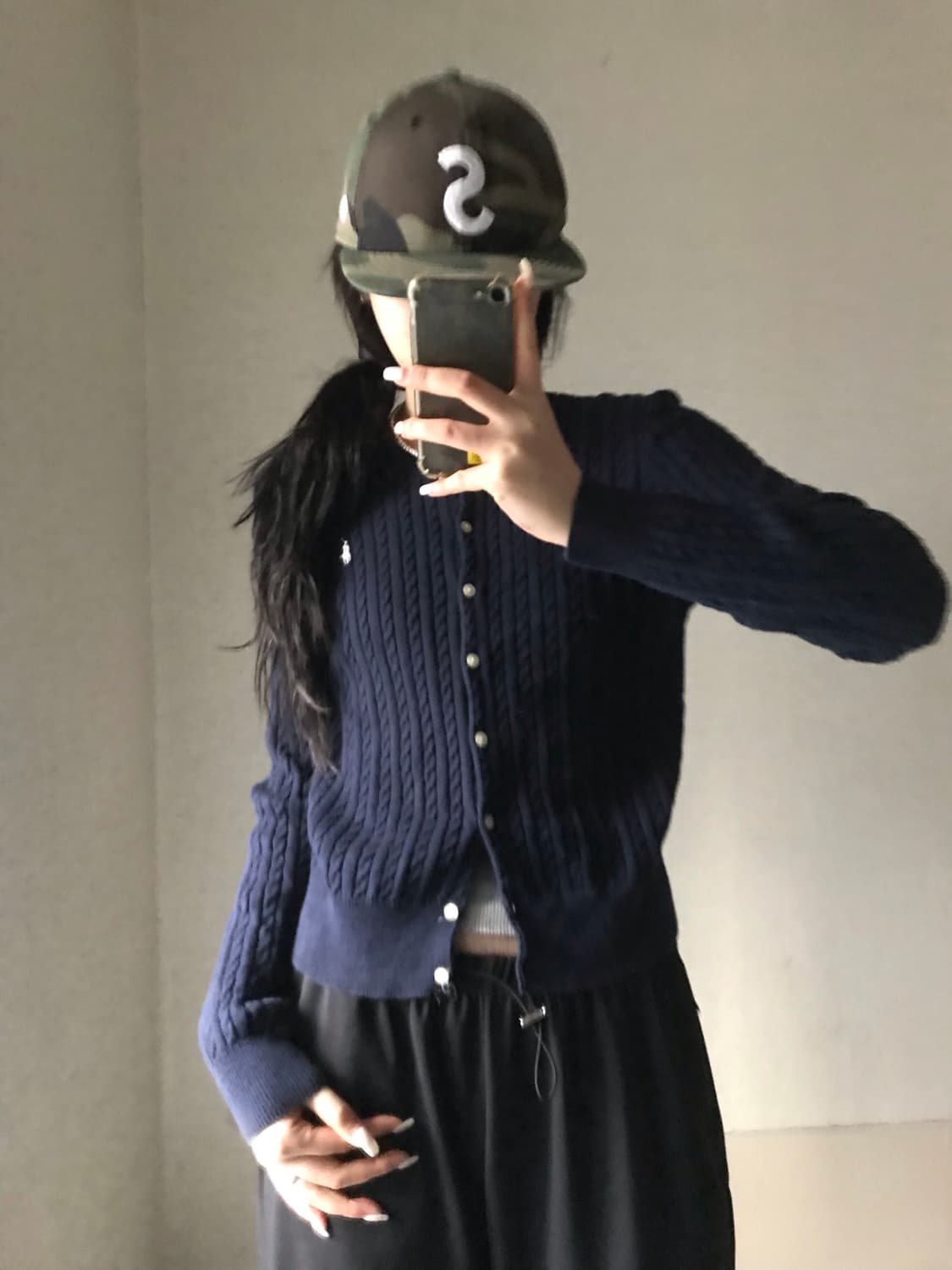 폴로 네이비 케이블 가디건 상품이미지1