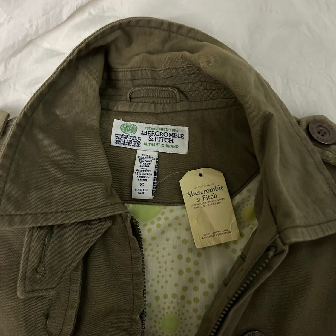 Abercrombie 아베크롬비 투웨이 하이넥 카키 자켓 상품이미지5