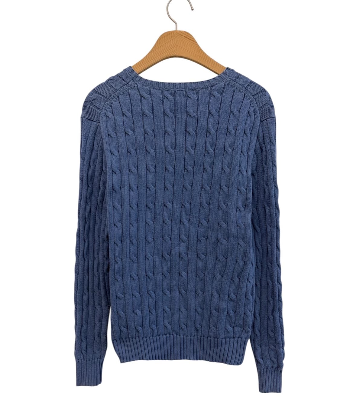 폴로 케이블니트 블루 (M) 상품이미지8
