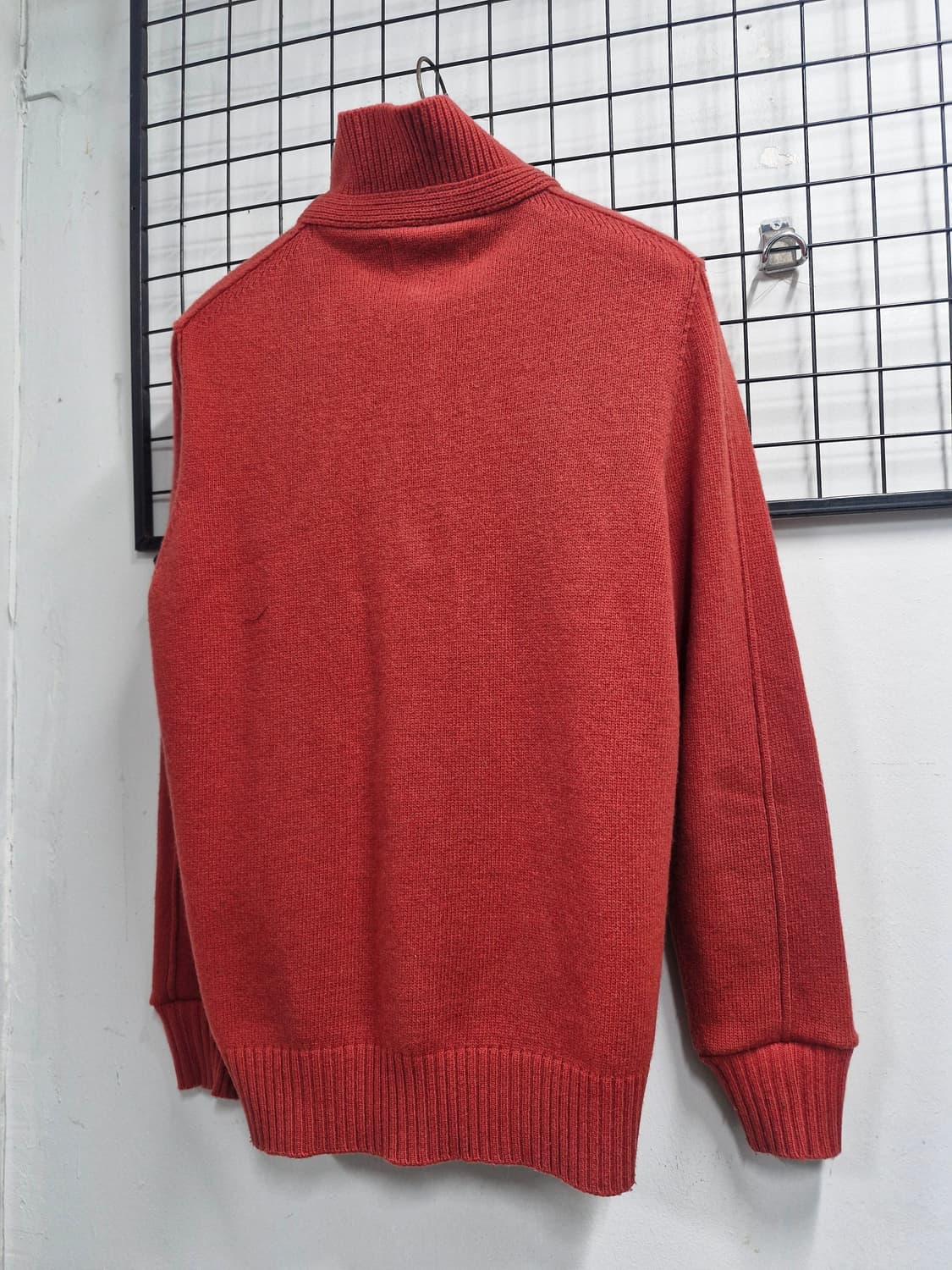 95M 스톤아일랜드 하이넥 반집업 버튼 울 니트. 상품이미지9